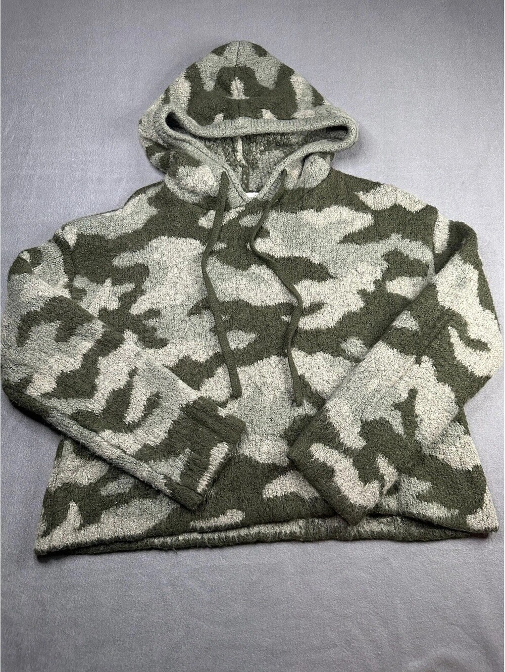 Pink Victoria Secret Camo Cropped Sweater Size Large